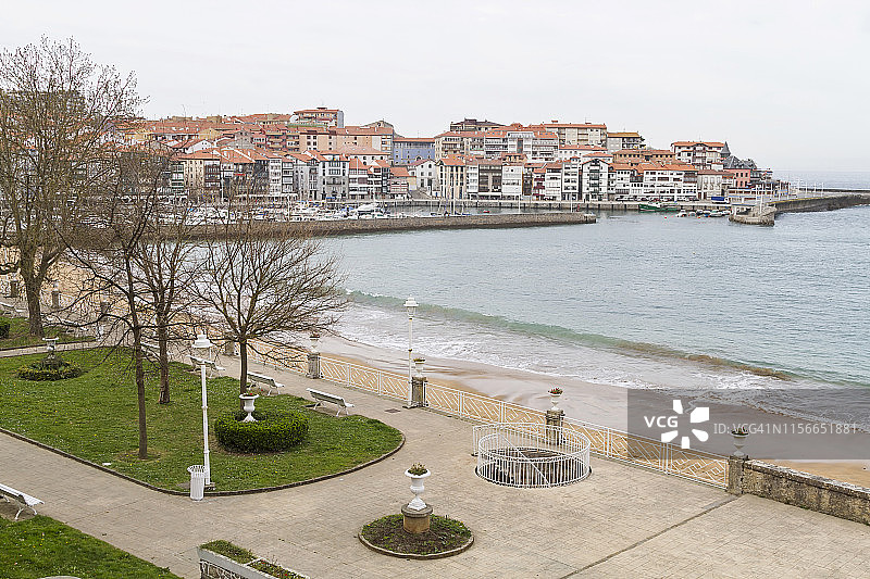 西班牙维兹卡亚的莱凯蒂奥巴斯克小镇图片素材