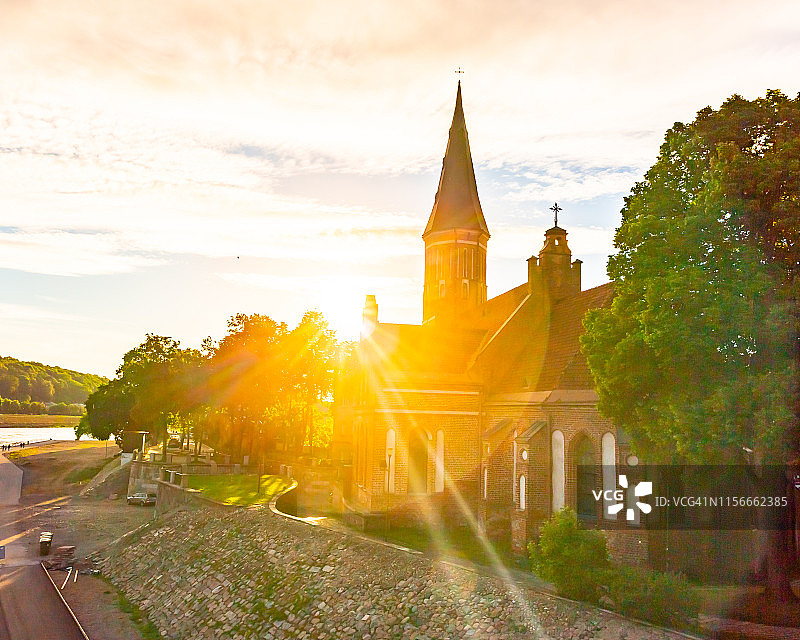 考纳斯老城圣方济各·沙勿略老教堂，立陶宛图片素材