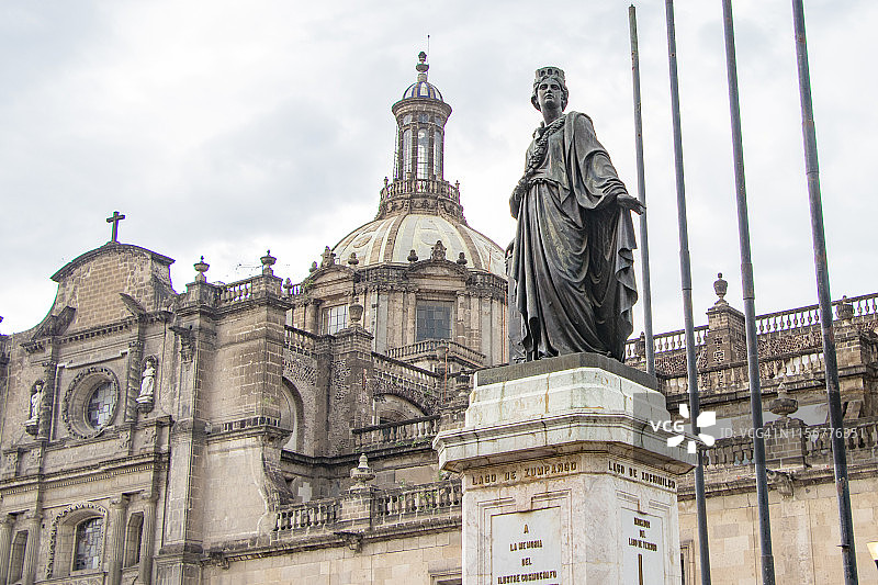 雨天墨西哥城墨西哥城主教座堂外观图片素材