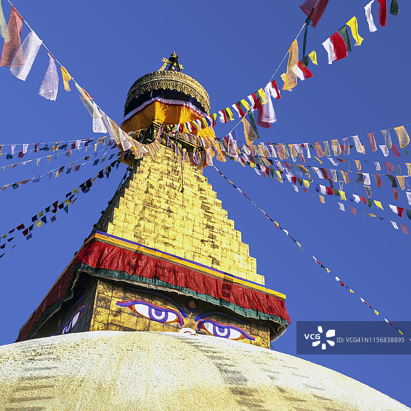 尼泊尔加德满都博达哈大佛塔图片素材