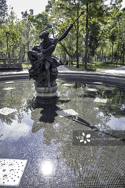 墨西哥城的尼普顿雕像图片素材