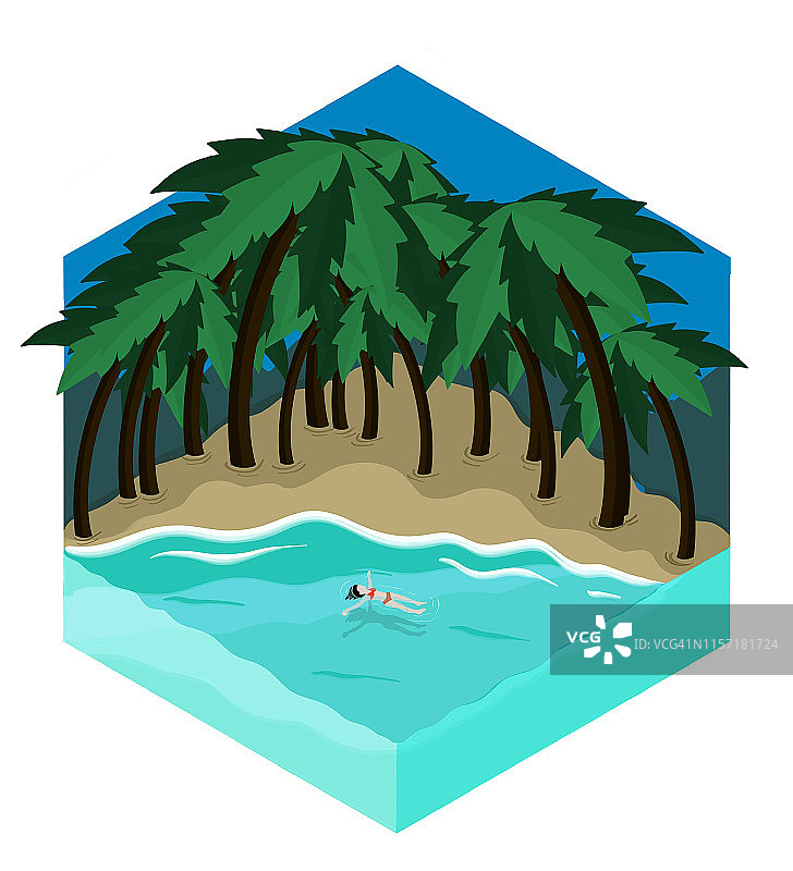 孤独的海滩图片素材