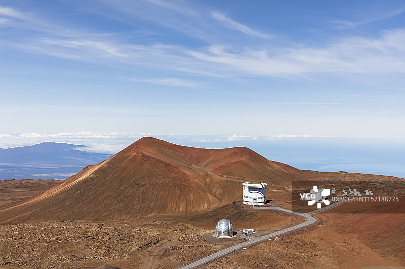 美国夏威夷莫纳克亚火山莫纳克亚天文台的望远镜图片素材