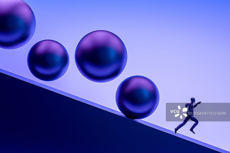 商务人士逃离问题图片素材