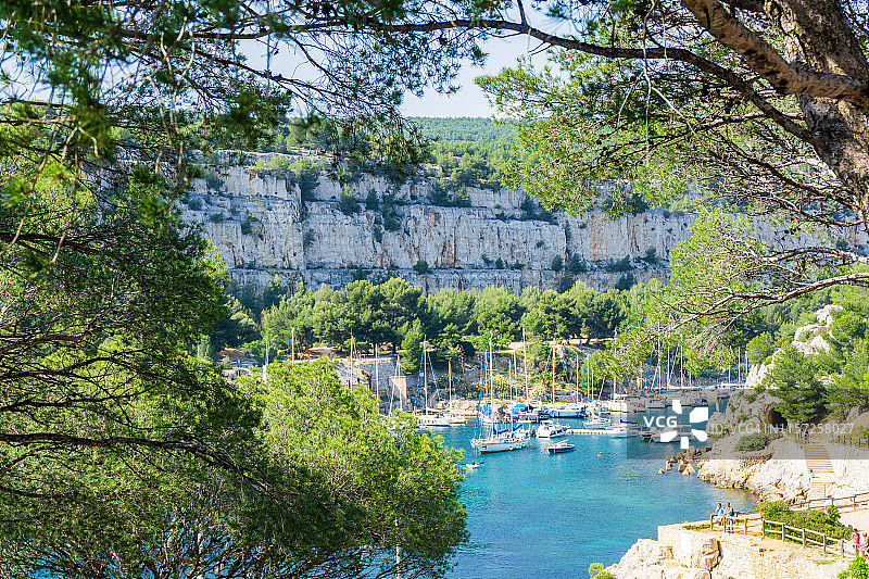 法国蔚蓝海岸卡朗格峡湾的自然风光图片素材