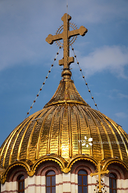 罗马尼亚克拉约瓦圣约翰大教堂穹顶图片素材