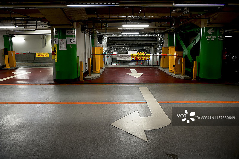 日本东京银座的停车位图片素材