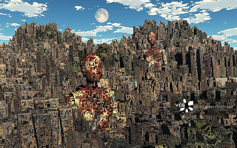 荒废的城市遗址图片素材