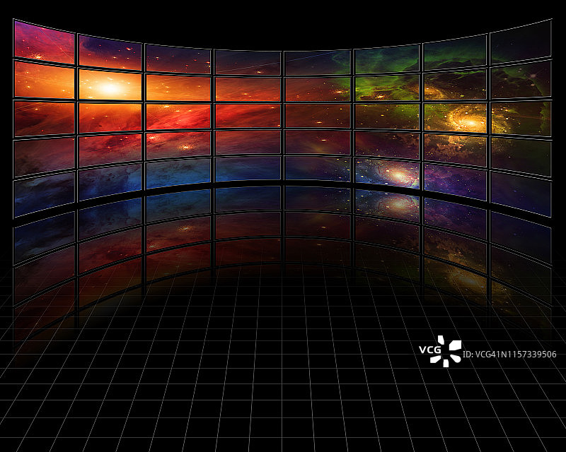 黑暗空间屏幕上的星系和星星图片素材