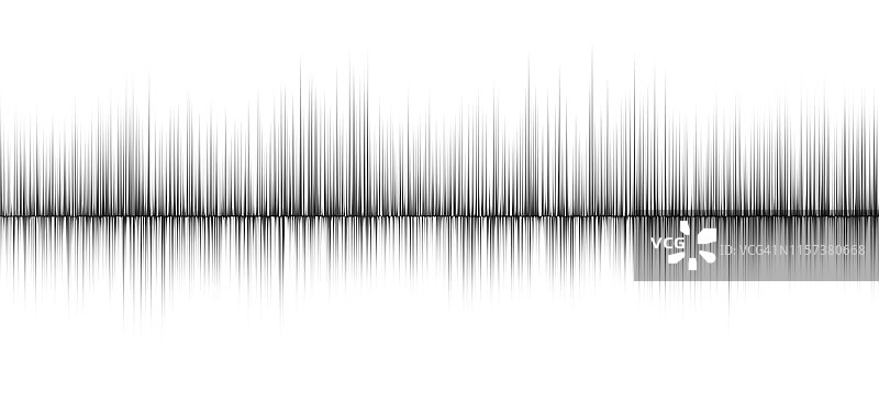 白色背景上的声波隔离图片素材