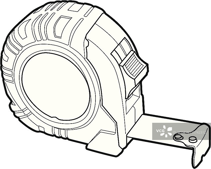 建筑工人的卷尺图片素材
