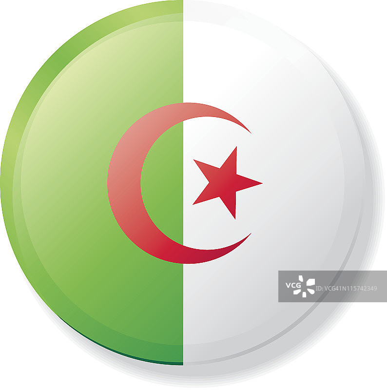 阿尔及利亚翻领旗帜图片素材