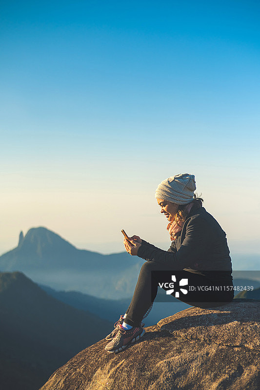 巴西里约热内卢奥尔冈斯山国家公园的全球通信图片素材