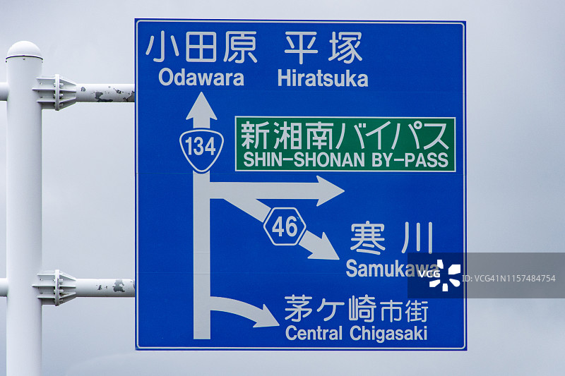 日本海岸公路路标图片素材