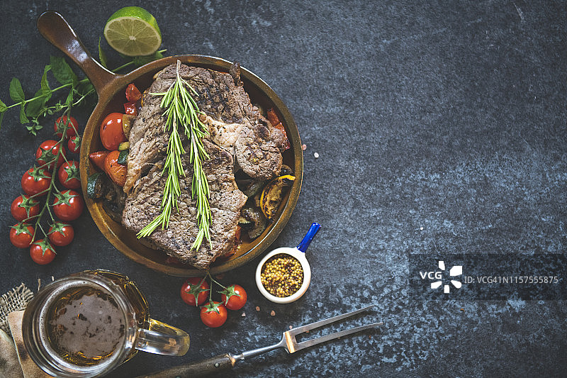 烤猪排背景图片素材