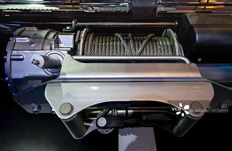 汽车绞盘细节照片图片素材