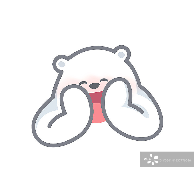 卡通白色熊图片素材