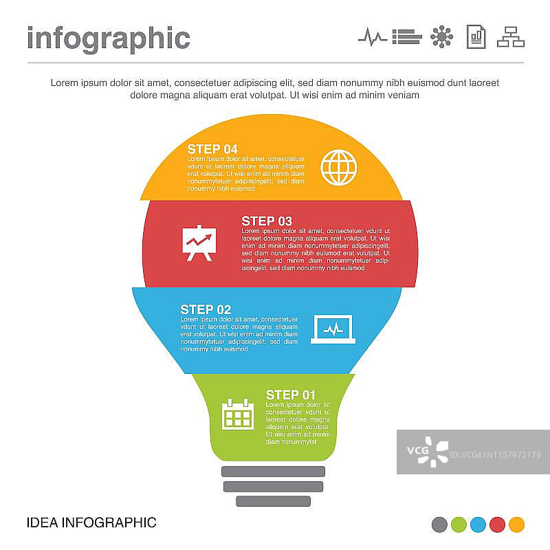 灯泡创意信息图图片素材