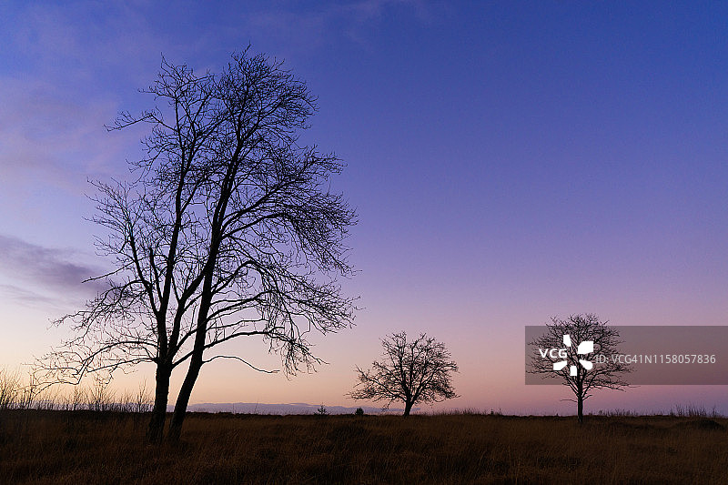 霍斯芬(高沼地)日落图片素材