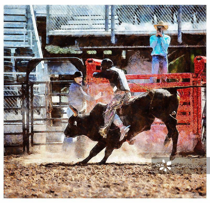 牛仔竞技竞技场斗牛数字照片处理图片素材