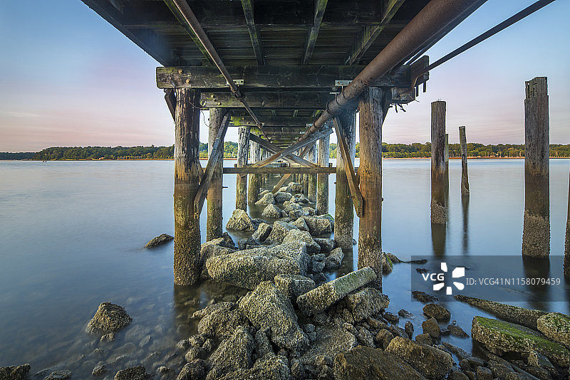 码头日落图片素材