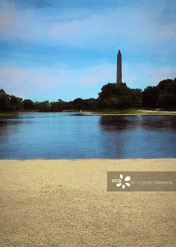 华盛顿特区的华盛顿纪念碑图片素材