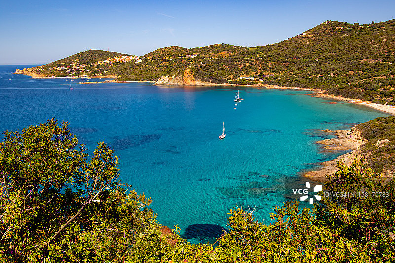 法国科西嘉卡尔维的卡朗什悬崖图片素材