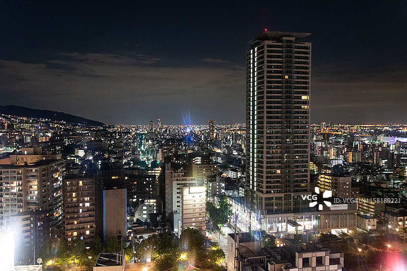神户的灯光住宅区图片素材