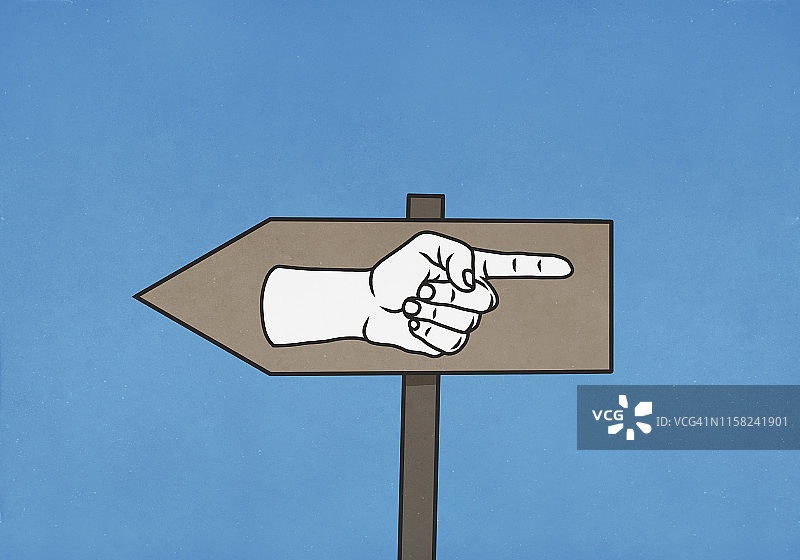 指向两个方向的令人困惑的标志图片素材