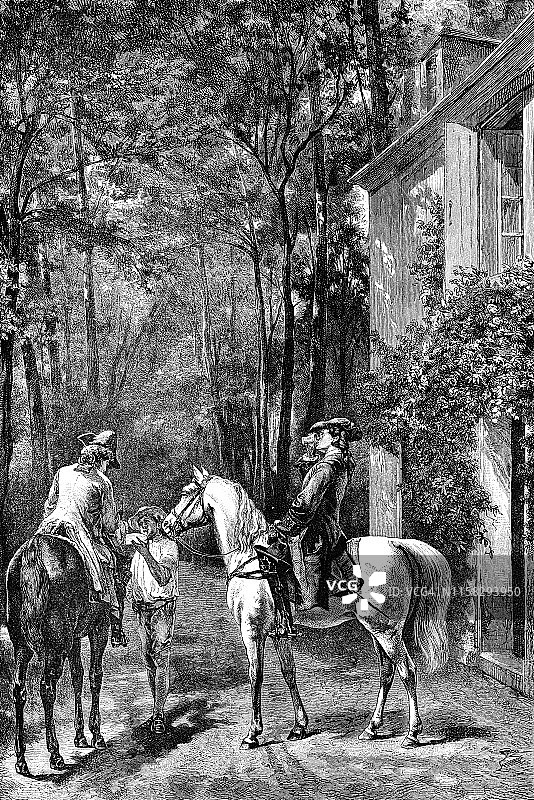 欧内斯特·梅索尼埃的《路边客栈》-19世纪图片素材