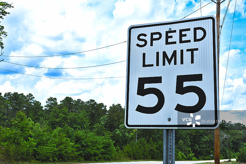 限速55英里标志图片素材