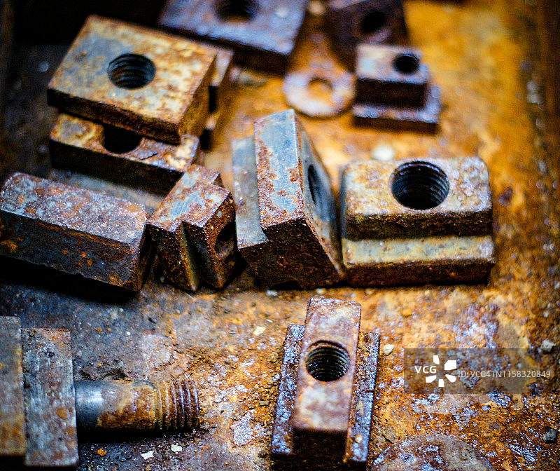 旧生锈工具零件图片素材
