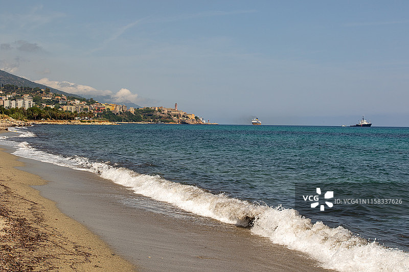 阿林纳海滩，科西嘉岛，法国图片素材