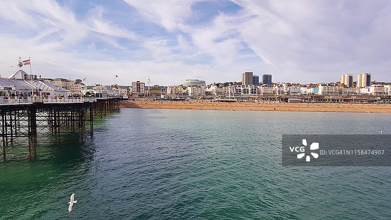 英格兰布莱顿的著名游乐码头：布莱顿宫殿码头图片素材