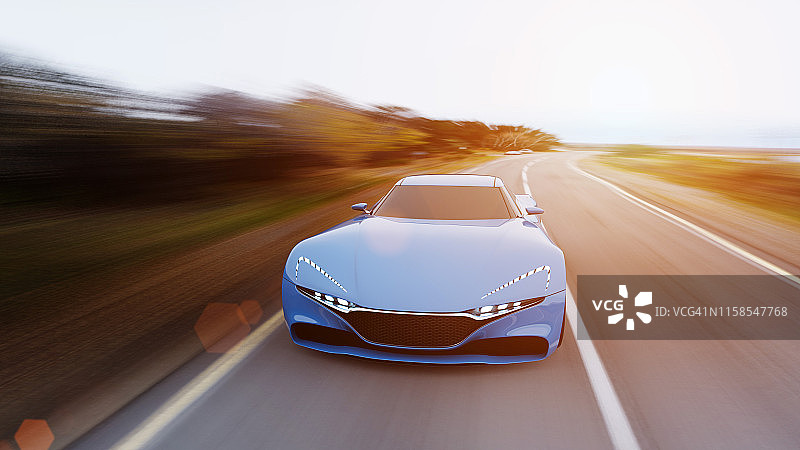 在道路上行驶的汽车图片素材