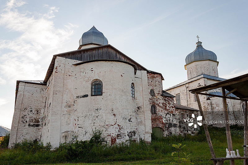 俄罗斯阿尔汉格尔斯克州十字架升天主教座堂，位于奥涅加区基伊岛白海图片素材