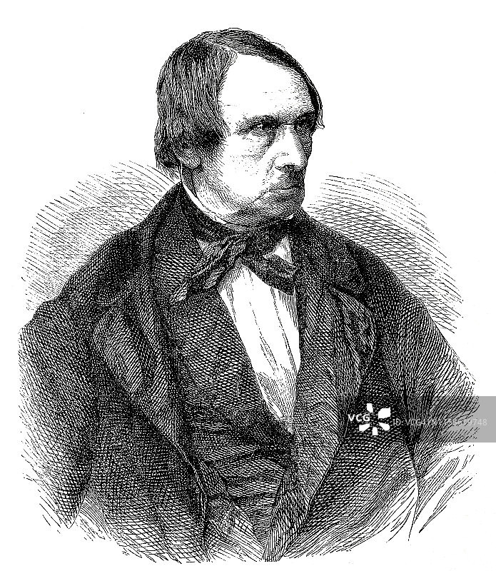 彼得·冯·科尼利乌斯，德国画家，1783-1867年图片素材