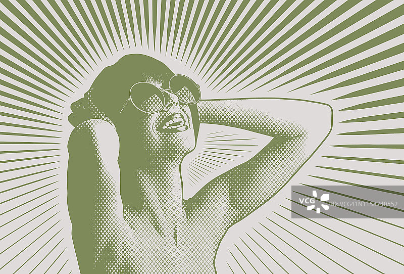 庆祝中的快乐年轻女子图片素材