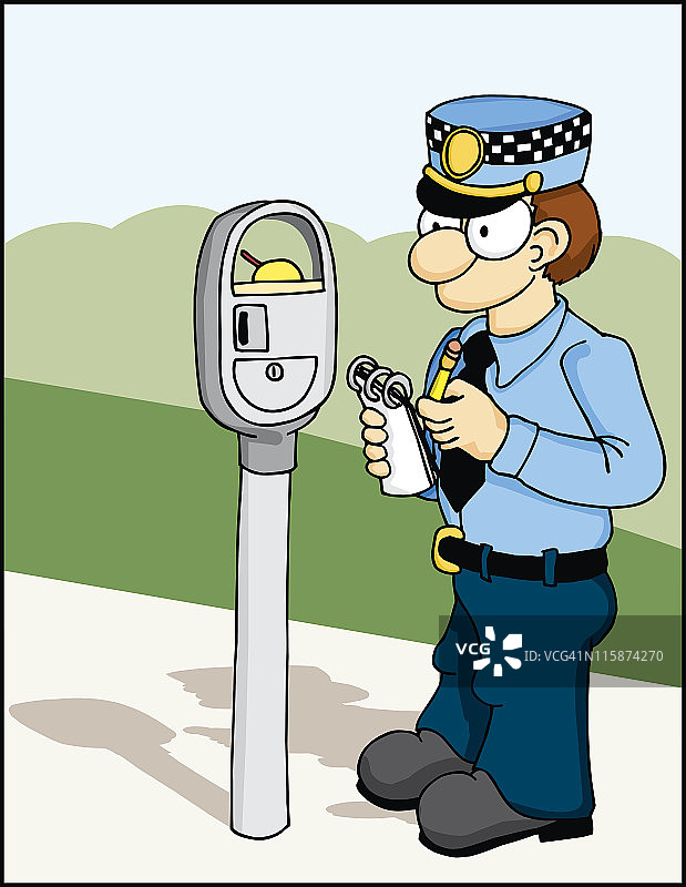 停车执法1图片素材