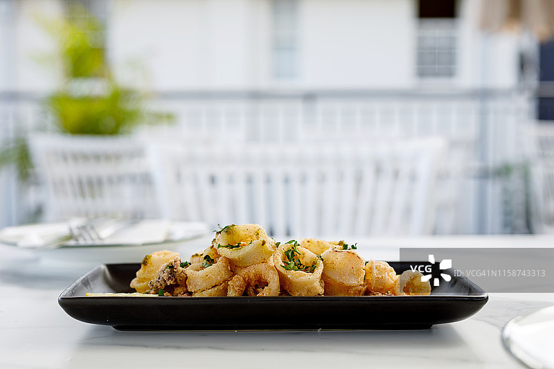 椒盐鱿鱼开胃菜图片素材