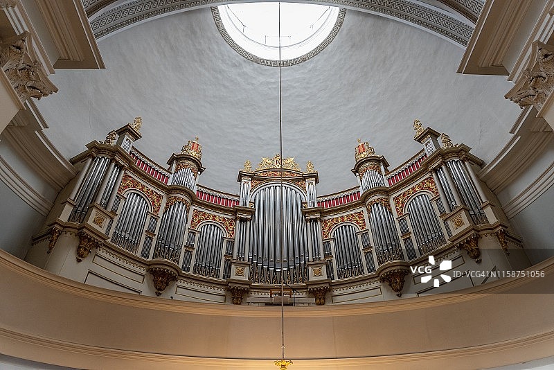 赫尔辛基大教堂的管风琴图片素材