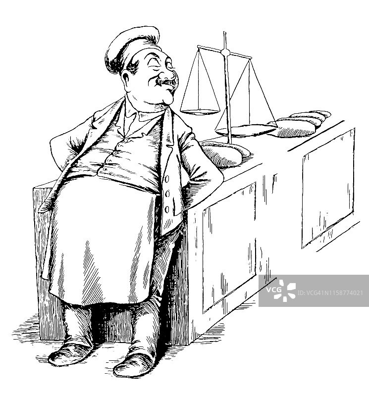 面包店里的面包师图片素材