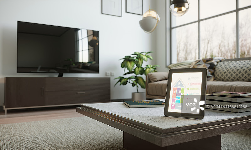 斯堪的纳维亚家居室内智能家居控制图片素材