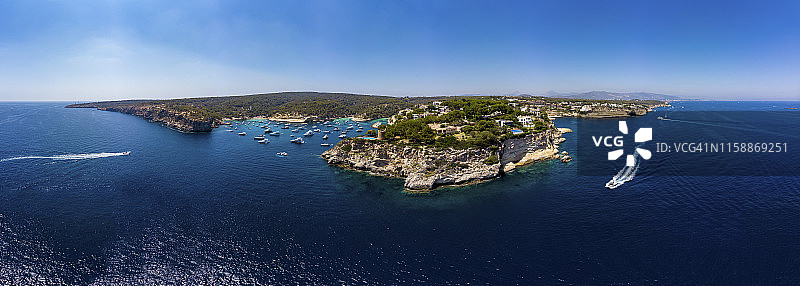 西班牙马略卡岛帕尔马：卡尔维亚地区和埃尔托罗鸟瞰图片素材