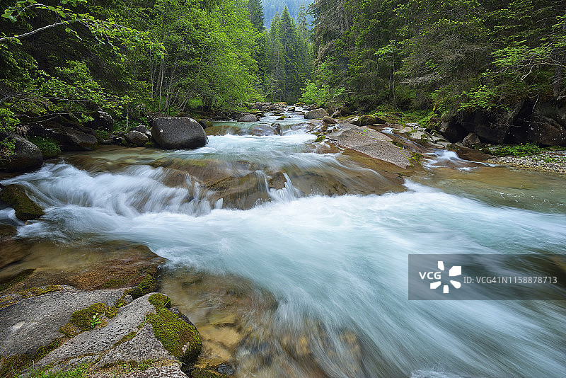 意大利特伦蒂诺Travignolo河图片素材