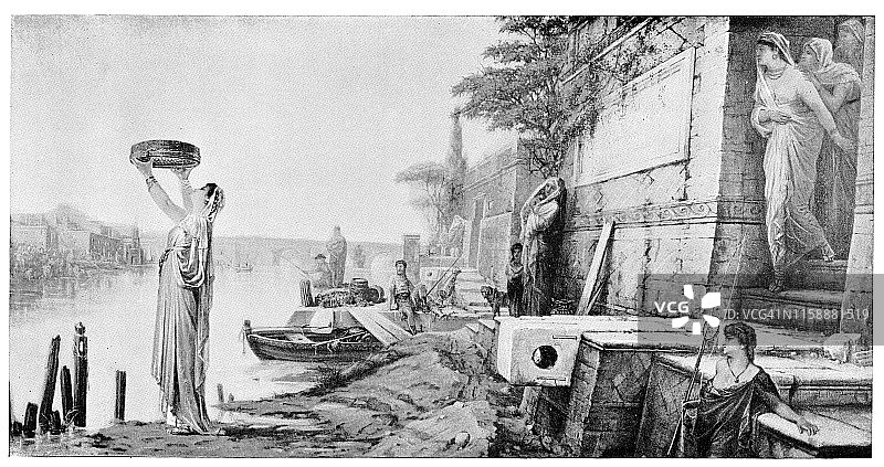 路易斯·埃克托·勒鲁作品《贞女图西亚》-19世纪图片素材