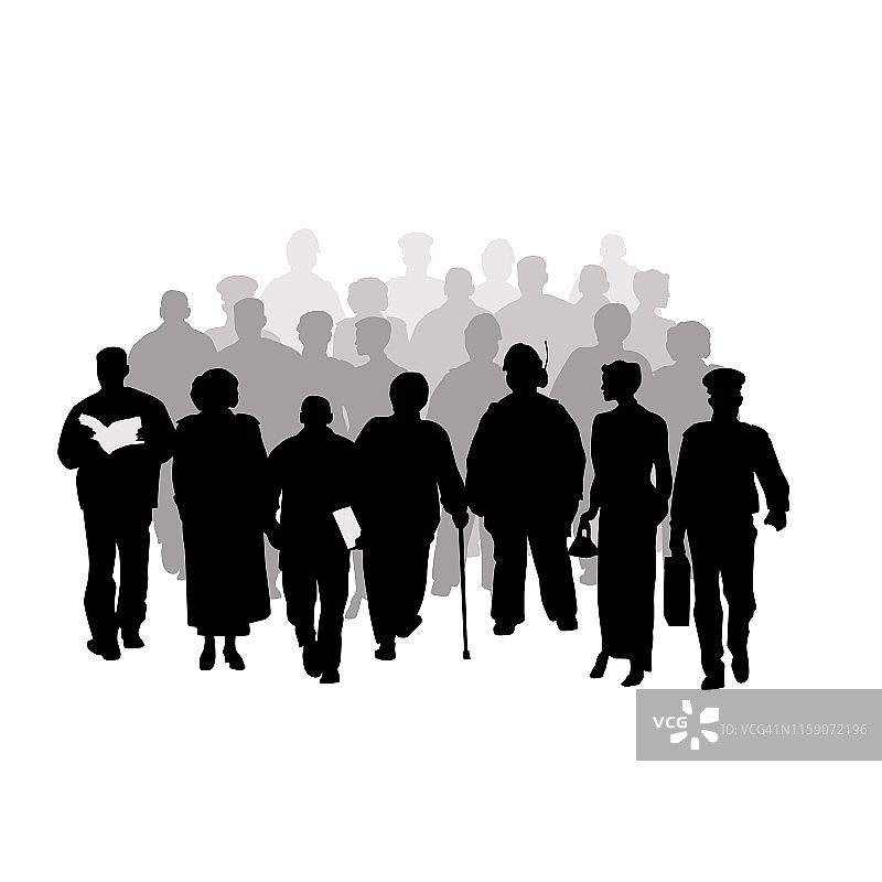 拥挤的人群图片素材