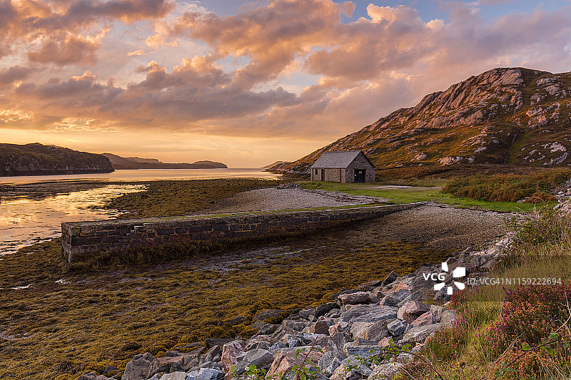 拉克斯福德湾的日落图片素材