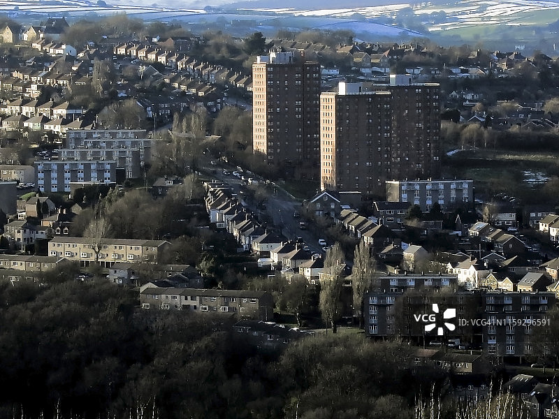 谢菲尔德景观上的议会大楼图片素材