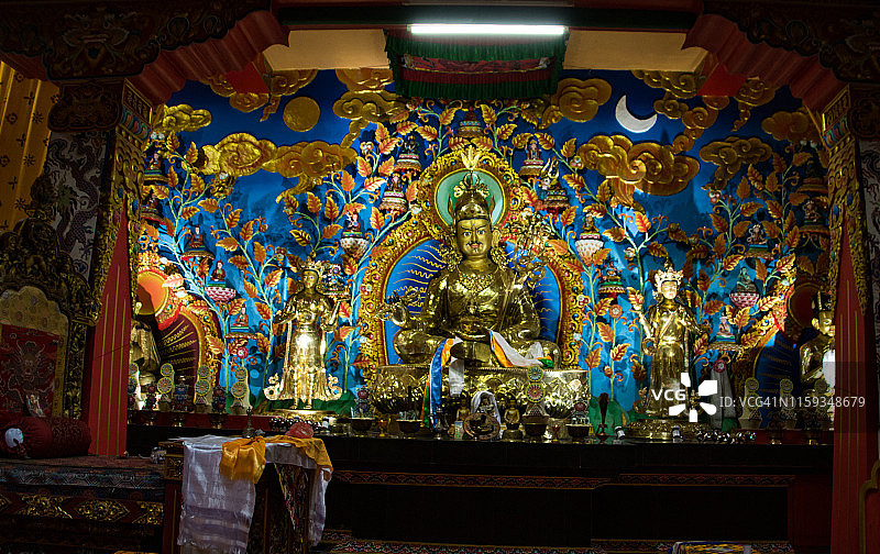 宗姆山谷拉玛冈佛教寺院图片素材